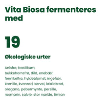 Indlæs billede til gallerivisning VITA BIOSA - ORIGINAL - 500ml / 1000ml / 3 Liter bag-in-box (økologisk drik fermenteret med kulturer af bifido- og mælkesyrebakterier, ekstrakt fra 19 økologiske urter)
