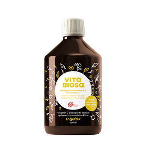 VITA BIOSA - INGEFÆR - 500ml / 1000ml / 3 Liter bag-in-box (økologisk drik fermenteret med kulturer af bifido- og mælkesyrebakterier, ekstrakt fra 19 økologiske urter)