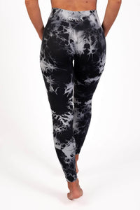 BARA - Black Tie Dye Seamless Tights