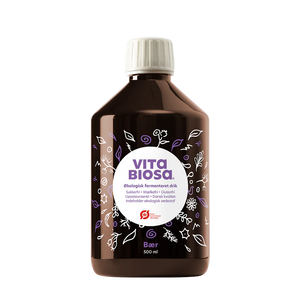 VITA BIOSA - BÆR - 500ml / 1000ml / 3 Liter (økologisk drik fermenteret med kulturer af bifido- og mælkesyrebakterier, ekstrakt fra 19 økologiske urter)