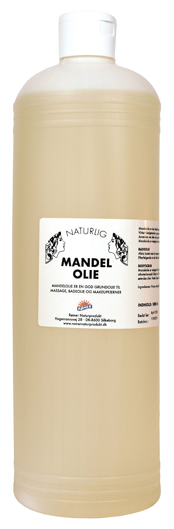 Naturlig - Mandelolie massageolie 1000 ml