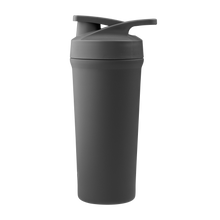 Indlæs billede til gallerivisning AYA&amp;IDA - Shaker Bottle - Dark Grey - 750ML (Den lille bold, til at mixe proteinpulveret med, medfølger)
