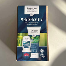 Indlæs billede til gallerivisning LAVERA - MEN SENSITIV - Gávueskja við roll-on-deodorant + 3 in 1 Shower Gel (til kropp, hár og andlit) - virði 159,95 kr.
