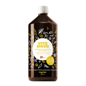 VITA BIOSA - INGEFÆR - 500ml / 1000ml / 3 Liter bag-in-box (økologisk drik fermenteret med kulturer af bifido- og mælkesyrebakterier, ekstrakt fra 19 økologiske urter)