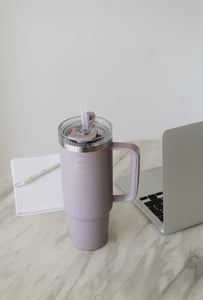 AYA&IDA - Thermo Cup with Straw - Lavender - 885ML