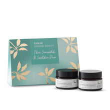 Indlæs billede til gallerivisning Evolve The Smooth &amp; Soothe Duo - Gávueskja við dagkremi og andlitsskrubb (VIRÐI KR. 339,90)
