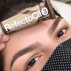 RefectoCil - Eyebrow and eyelash tint - Natural Brown No. 3 - GEV GÆTUR: Hetta skal blandast saman við Oxidant Cream 3%